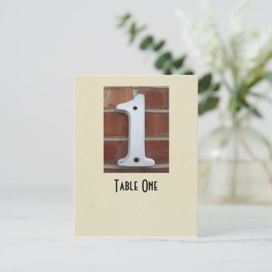 Nummer 1 tabel true iory briefkaart (Staand voorkant)