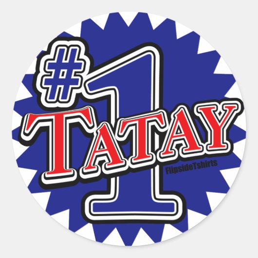 Nummer 1 Tatay Ronde Sticker (Voorkant)