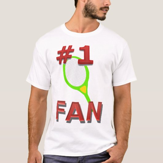 Nummer 1 Tennis Fan T-shirt (Voorkant)