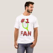 Nummer 1 Tennis Fan T-shirt (Voorkant volledig)