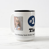 Nummer 1 Tio 2 Aangepaste foto-Mok Tweekleurige Koffiemok (Voorkant links)