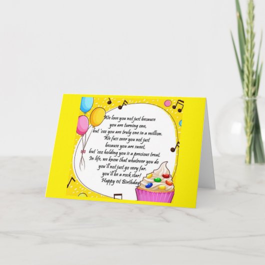 NUMMER 1 TWEEDE DAG WIL AAN NUMMER 1 BABY! KAART (Voorkant)