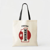 Nummer 1 Verplegers met jouw naam Tote Bag (Voorkant)