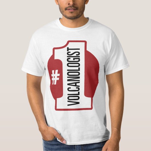 Nummer 1 Volcanoloog T-shirt (Voorkant)