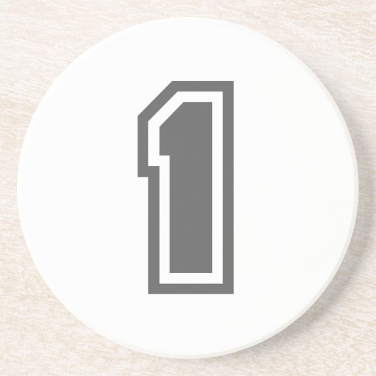 Nummer 1 zandsteen onderzetter (Voorkant)