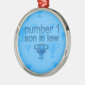 Nummer 1 Zoon in de wet Metalen Ornament (Links)