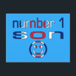 Nummer 1 zoon ( verjaardag van de zoon ) briefkaart<br><div class="desc">Bekijk mijn nieuwe en populaire geschenken in het Engels: Swing by al mijn nieuwe en populaire geschenken voor zonen:</div>