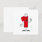 Nummer 1e Verjaardag T shirten en geschenken Kaart (Voorkant / Achterkant)