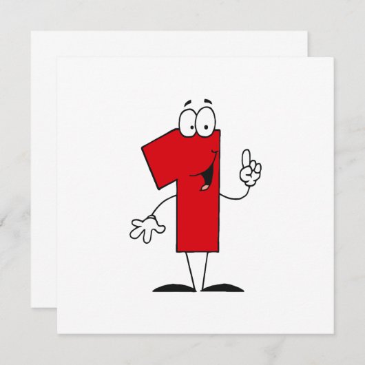 Nummer 1e Verjaardag T shirten en geschenken Kaart (Voorkant / Achterkant)