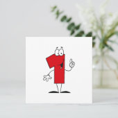 Nummer 1e Verjaardag T shirten en geschenken Kaart (Staand voorkant)