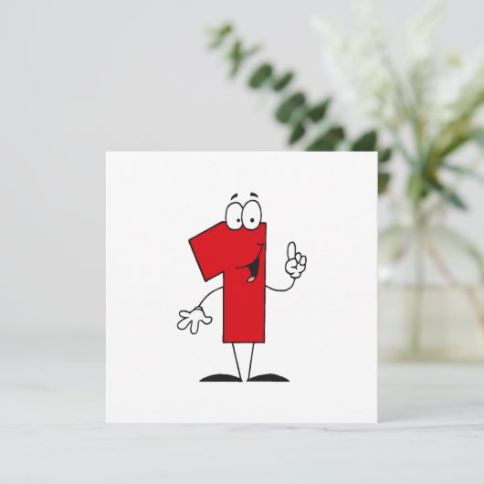 Nummer 1e Verjaardag T shirten en geschenken Kaart (Staand voorkant)