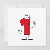 Nummer 1e Verjaardag T shirten en geschenken Kaart (Voorkant)