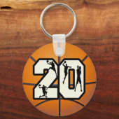 Nummer 20 Basketball Sleutelhanger (Voorkant)