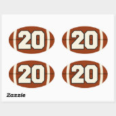 Nummer 20 Football Sticker (Vel)