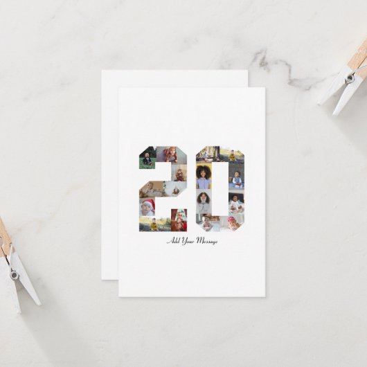 Nummer 20 Fotocollage Kaart (Voorkant / Achterkant in situ)