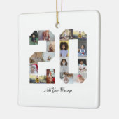 Nummer 20 Fotocollage Keramisch Ornament (Links)