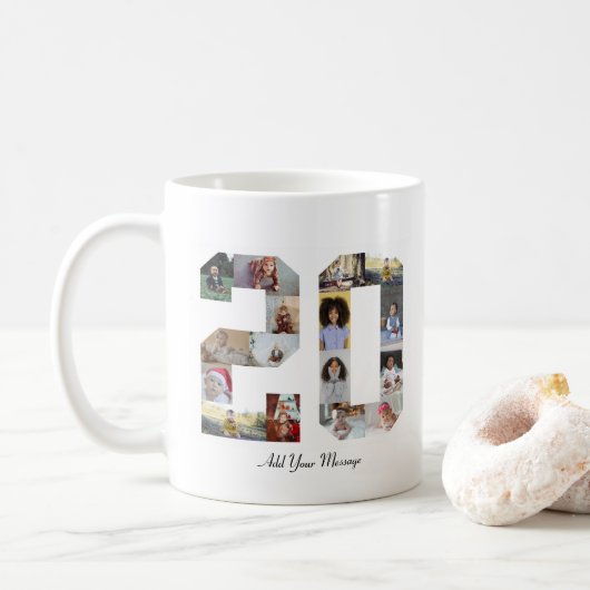 Nummer 20 Fotocollage Koffiemok (Met donut)