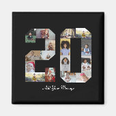 Nummer 20 Fotocollage Magneet (Voorkant)