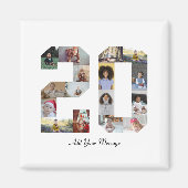Nummer 20 Fotocollage Magneet (Voorkant)