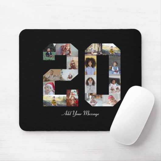 Nummer 20 Fotocollage Muismat (Met muis)