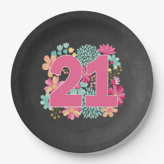 Nummer 21 21e verjaardag van de partij bij het Jub Papieren Bordje (Voorkant)