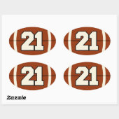 Nummer 21 Football Sticker (Vel)