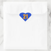 Nummer 21 ronde sticker (Tas)