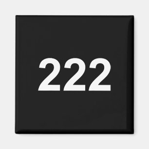 Nummer 222 in wit lettertype op Ckground Fun Hallo Magneet