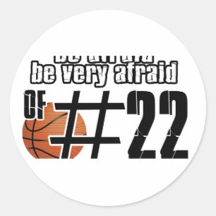 Nummer 22 Basketball design Ronde Sticker