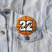 Nummer 22 Basketball Ronde Button 7,6 Cm (In situ)