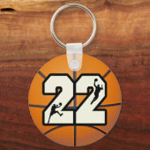 Nummer 22 Basketball Sleutelhanger (Voorkant)