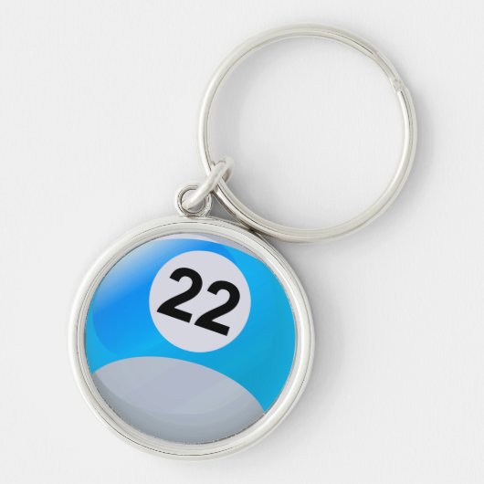 Nummer 22 Billiards Ball Sleutelhanger (Voorkant)