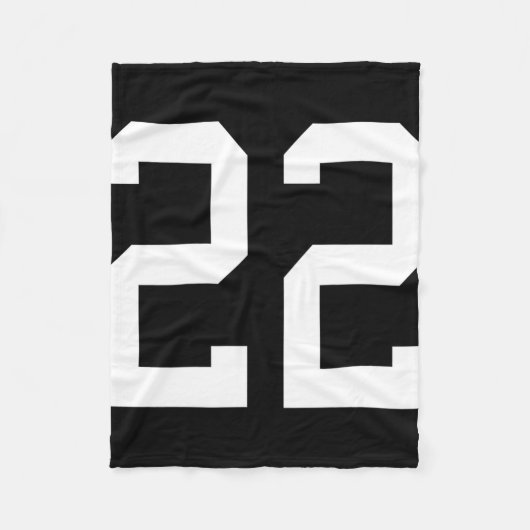 Nummer 22 Byck Design Voetbaltraining Fleece Deken (Voorkant)