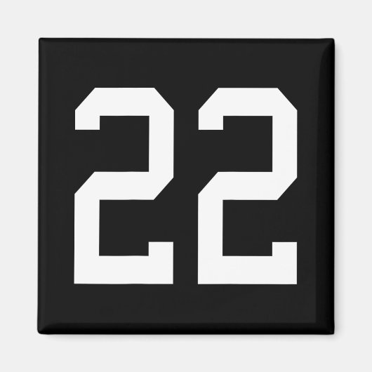 Nummer 22 Byck Design Voetbaltraining  Magneet (Voorkant)