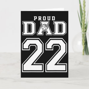 Nummer 22 Custom Proud Bysketbyll Dad Gepersonalis Kaart