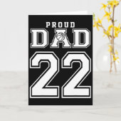 Nummer 22 Custom Proud Bysketbyll Dad Gepersonalis Kaart (Gele Bloem)
