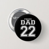 Nummer 22 Custom Proud Bysketbyll Dad Gepersonalis Ronde Button 5,7 Cm (Voorkant /achterkant)