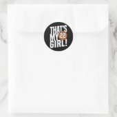 Nummer 22 Dat is mijn meisje #22 Bysketbyll Mo Ronde Sticker (Tas)