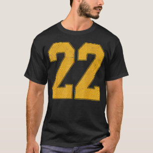 Nummer 22 Genummerd Uniform Sportteam T-Shirt
