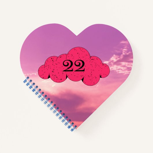 Nummer 22 hart tijdschrift spiraal notitieboek (Voorkant)