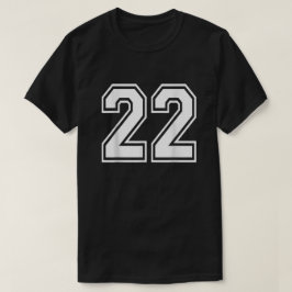 Nummer 22 Varsity Sports Team Jersey 22e verjaarda T-shirt