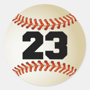 Nummer 23 Baseball Ronde Sticker