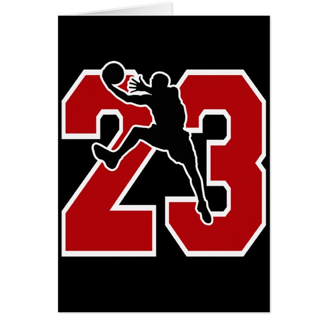 NUMMER 23 MET BASKETBALL PLAYER (Voorkant)