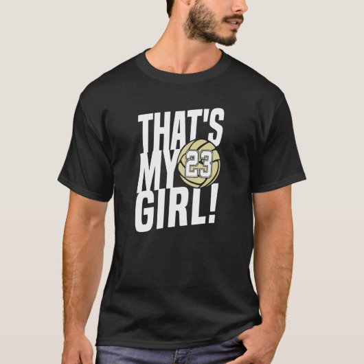 Nummer 23 Volleyball M T-shirt (Voorkant)