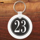 Nummer 23 - Zwarte cirkel (voorzijde) Sleutelhanger (Voorkant)
