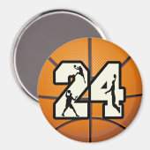 Nummer 24 Basketball Magneet (Voorkant / Achterkant)