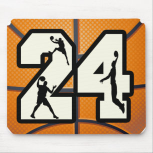 Nummer 24 Basketball Muismat