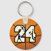 Nummer 24 Basketball Sleutelhanger (Voorkant)