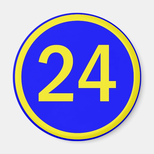 nummer 24 in een cirkel magneet (Voorkant)