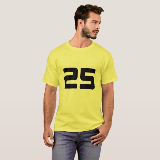 Nummer 25 T-shirt (Voorkant volledig)